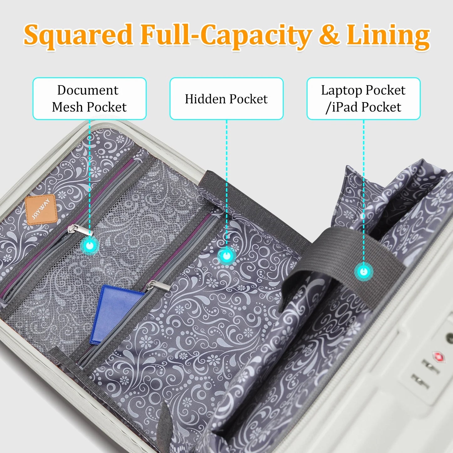 4 Luggage Sets PC Hardside Spinner Luggage -(Expandable Suitcase20"24")28-In Checked Luggage