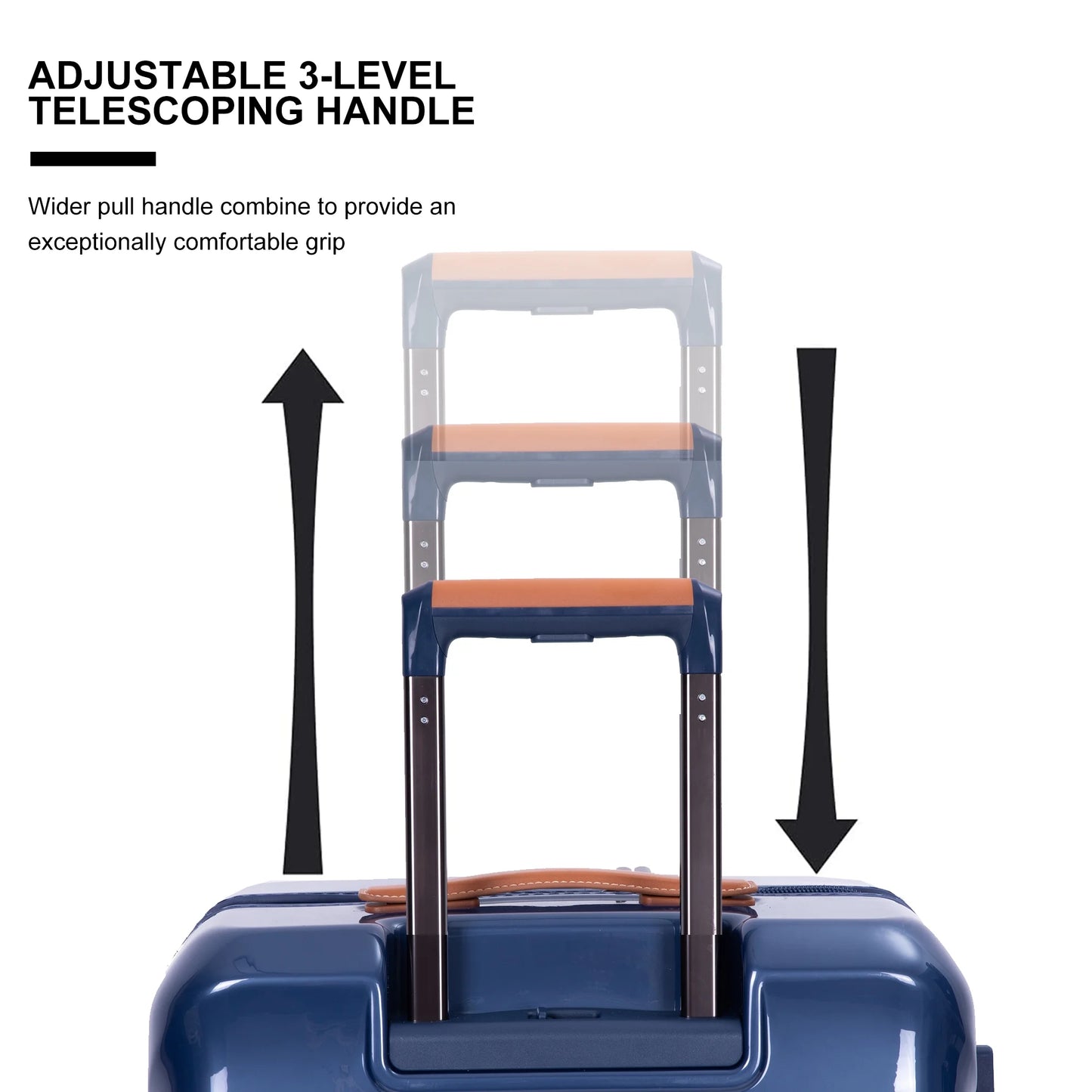 Hardshell Carry on Luggage Hardside Lightweight Suitcase with TSA Lock Spinner Wheels. (Blue)