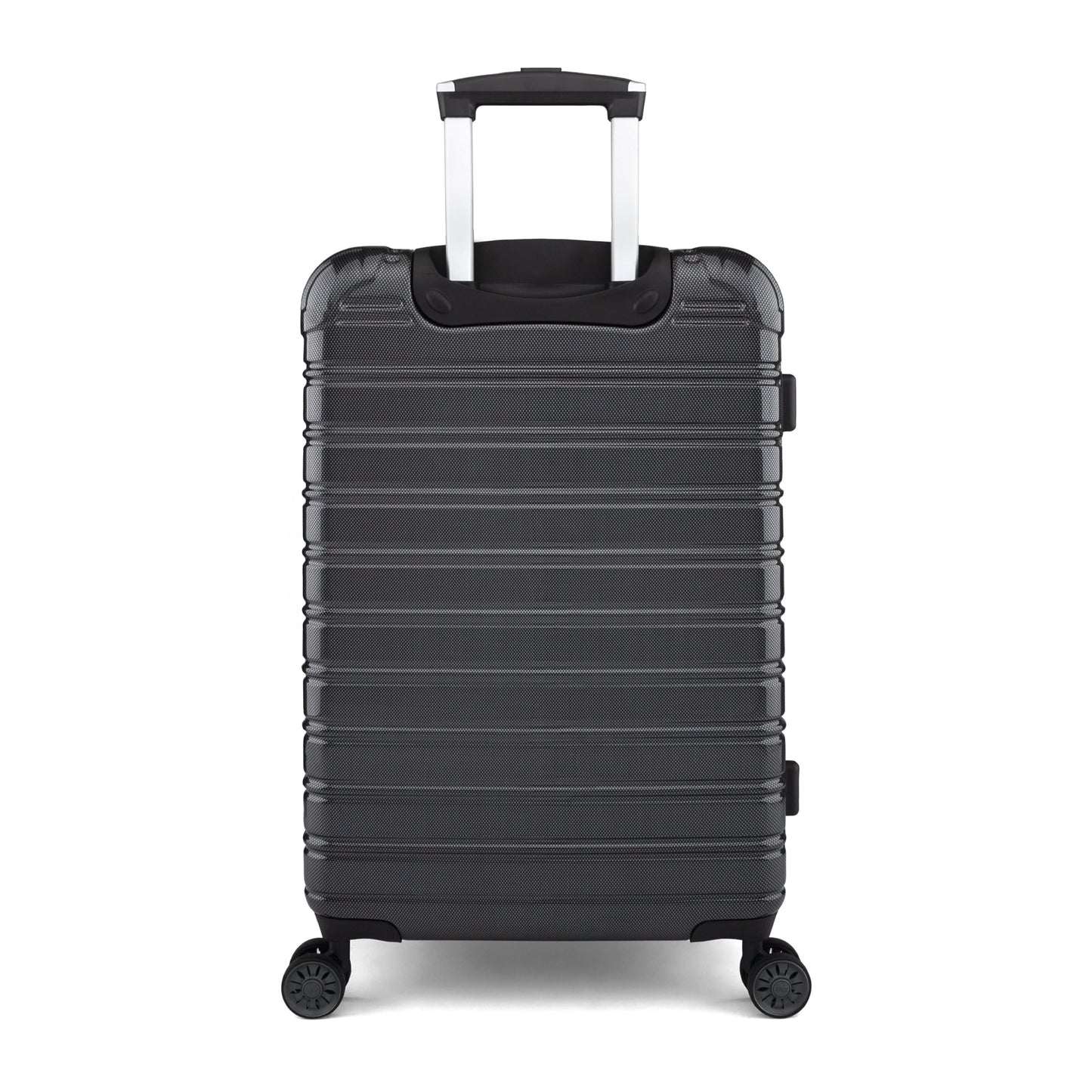 (3 Pack) Hardside Fibertech Luggage 28" Checked Luggage, Black