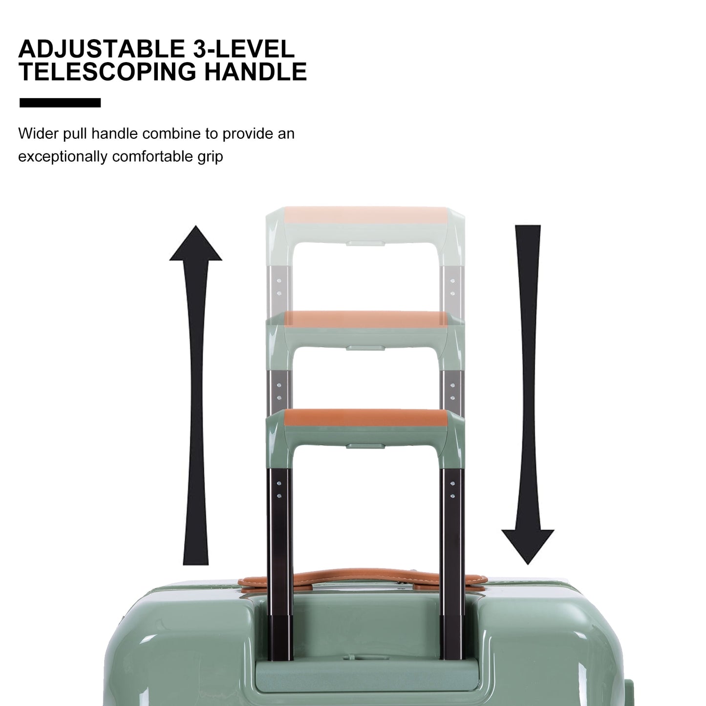 Hardshell Carry on Luggage Hardside Lightweight Suitcase with TSA Lock Spinner Wheels. (Green)