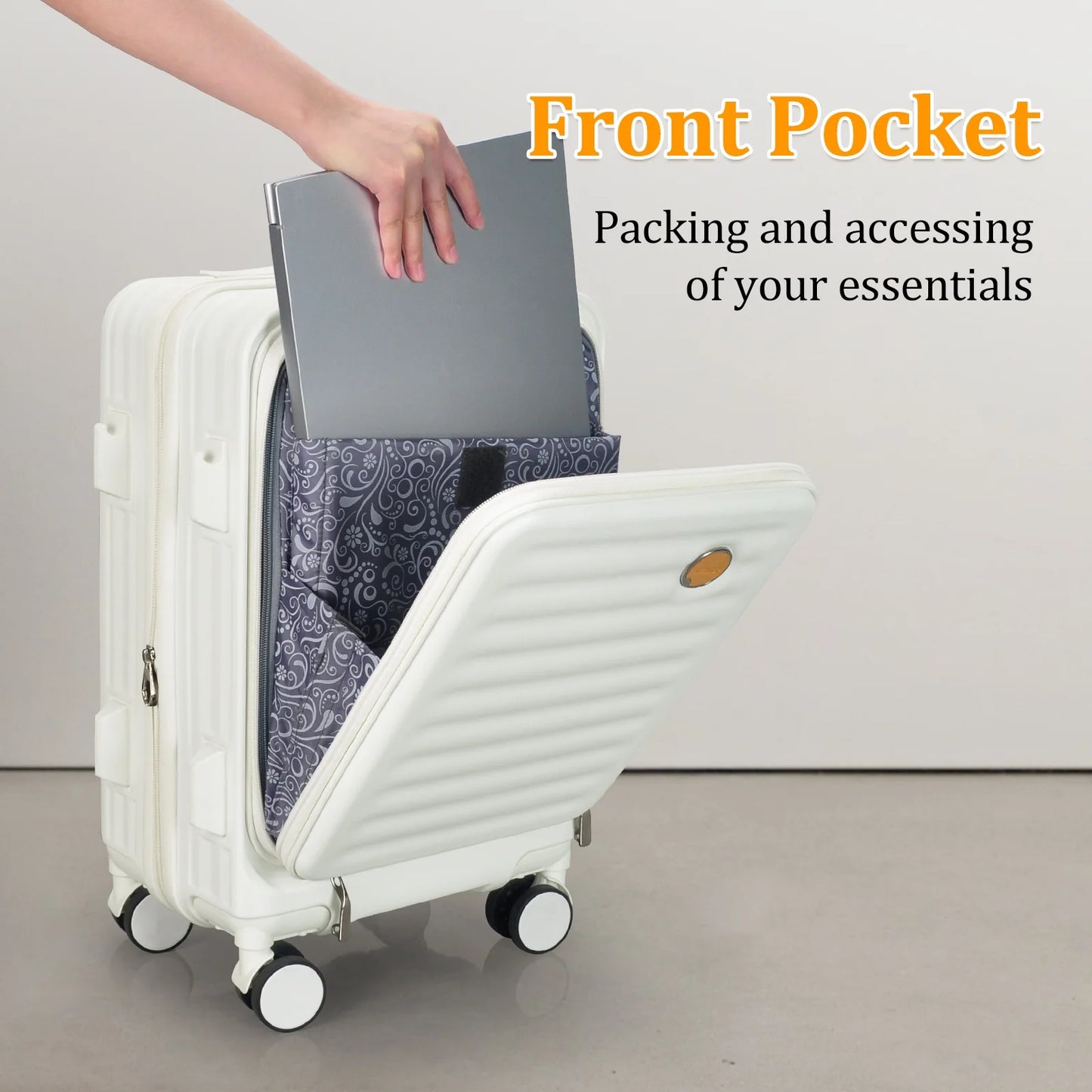 4 Luggage Sets PC Hardside Spinner Luggage -(Expandable Suitcase20"24")28-In Checked Luggage