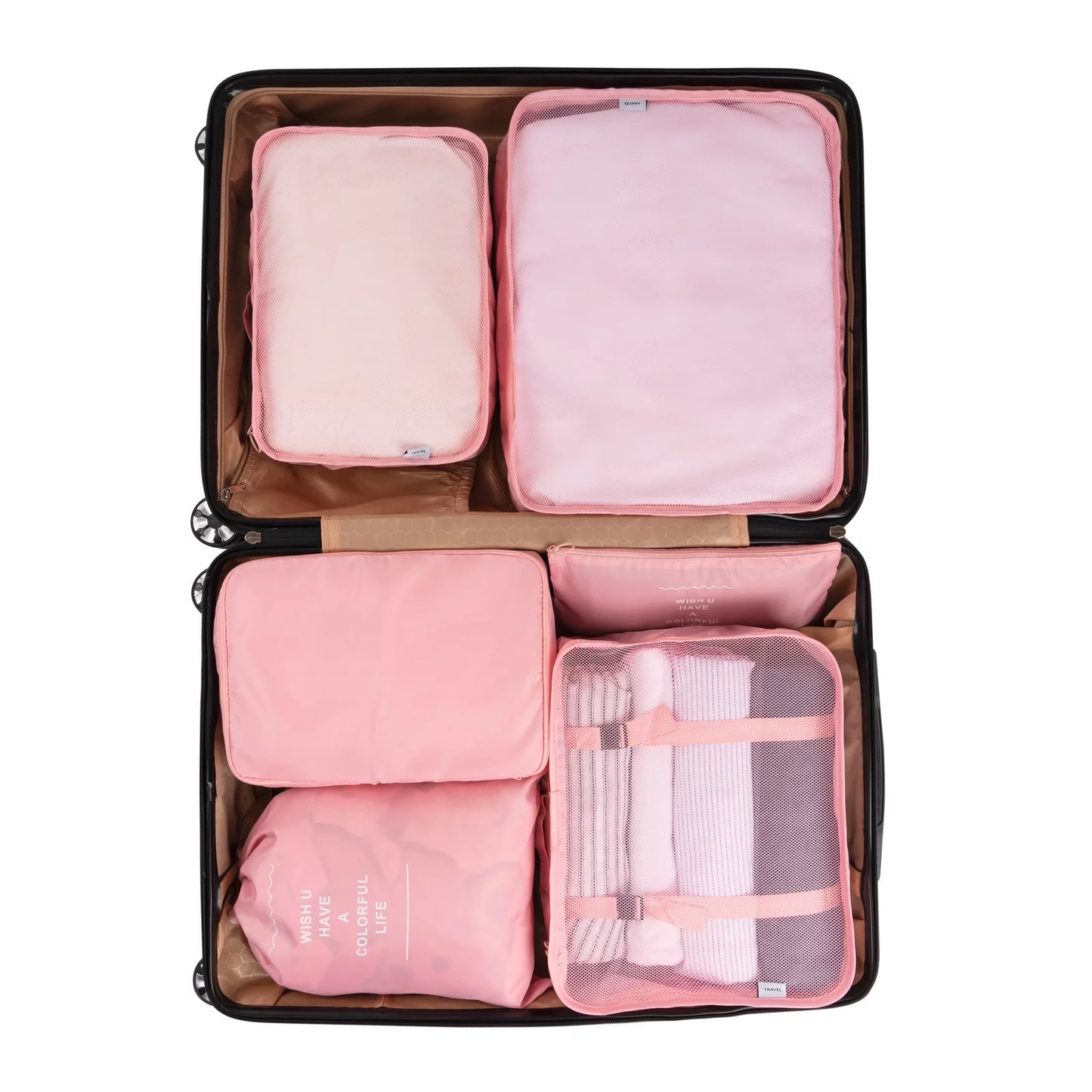 6 Set Packing Cubes, Travel Luggage Packing Organizers