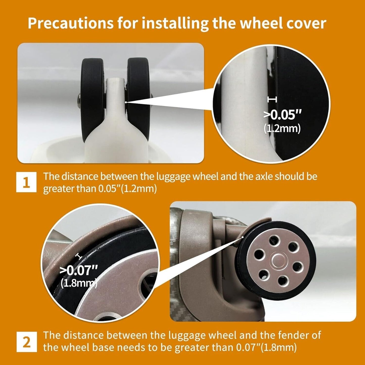 Luggage Wheel Covers for Suitcase,9Pack Luggage Wheel Protector Covers for Most
