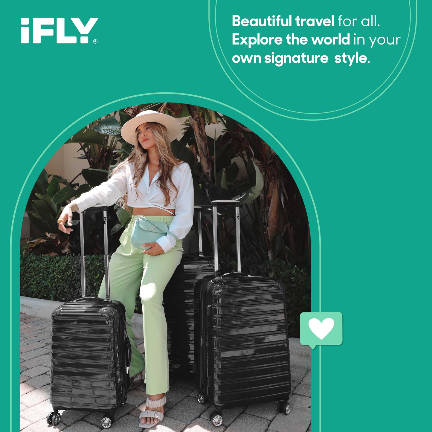 (3 Pack) Hardside Fibertech Luggage 28" Checked Luggage, Black