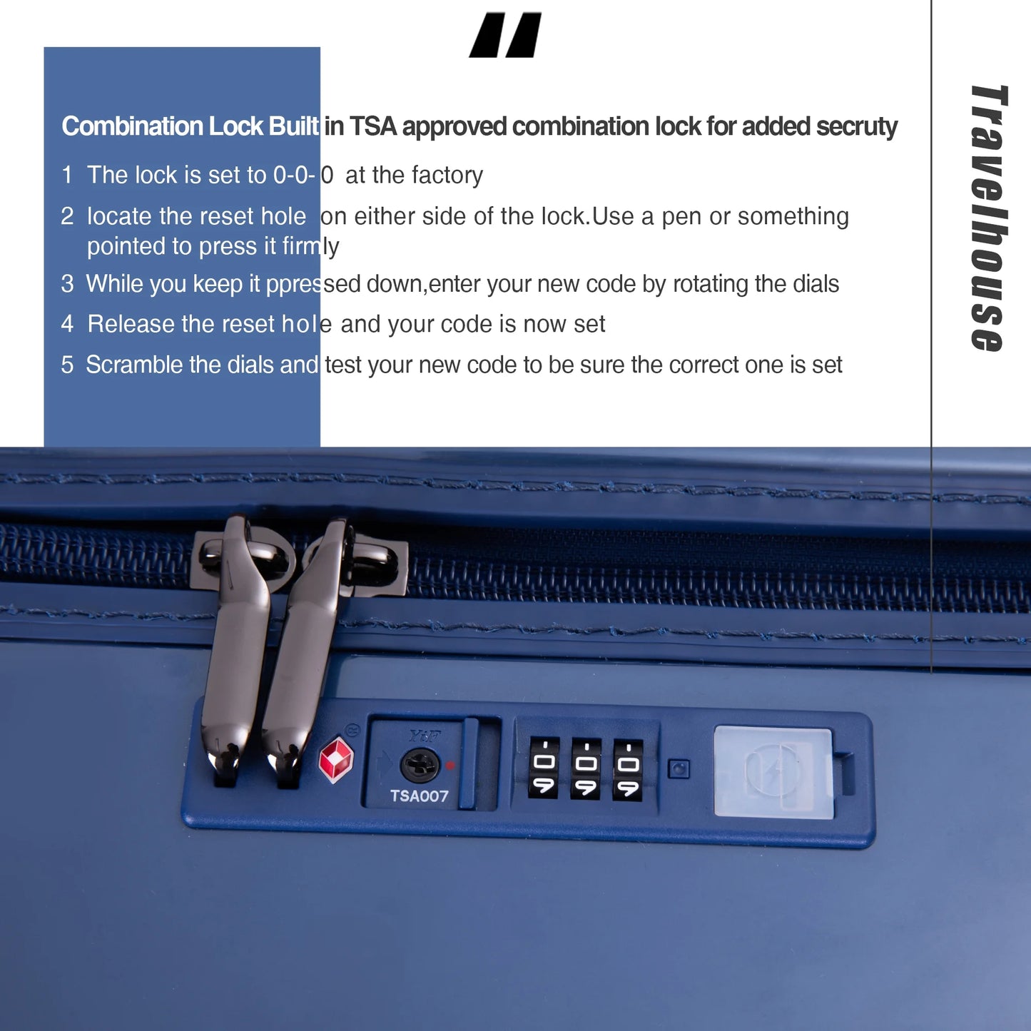 Hardshell Carry on Luggage Hardside Lightweight Suitcase with TSA Lock Spinner Wheels. (Blue)