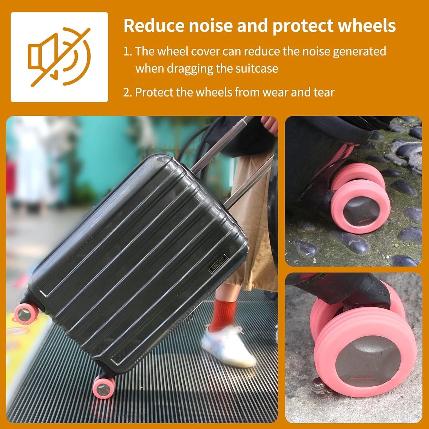 Luggage Wheel Covers for Suitcase,9Pack Luggage Wheel Protector Covers for Most