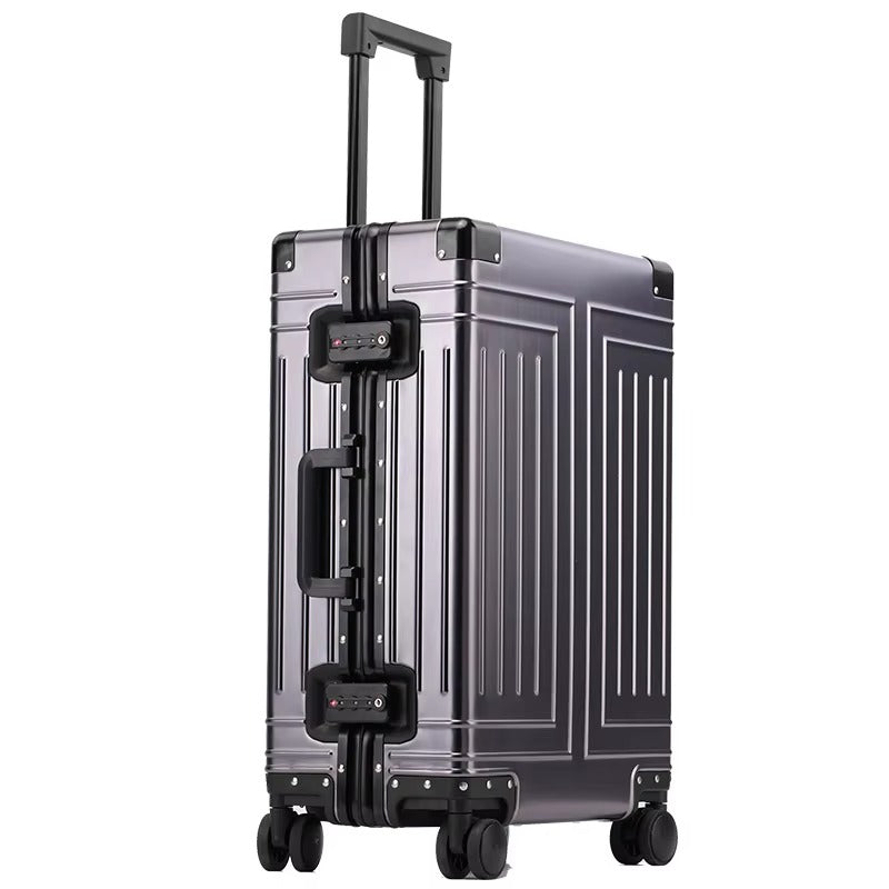 Premium Aluminum-Magnesium Alloy Luggage – 20", 24", 28" | Durable, Lightweight & Stylish Silver | Grey | Blue | Black