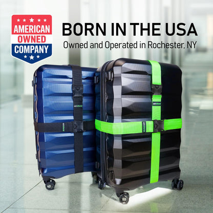 Luggage Straps | Tsa-Approved Suitcase Belts with Heavy-Duty Buckles. Secure Adjustable Travel Accessories for Checked Bags. 4-Pack