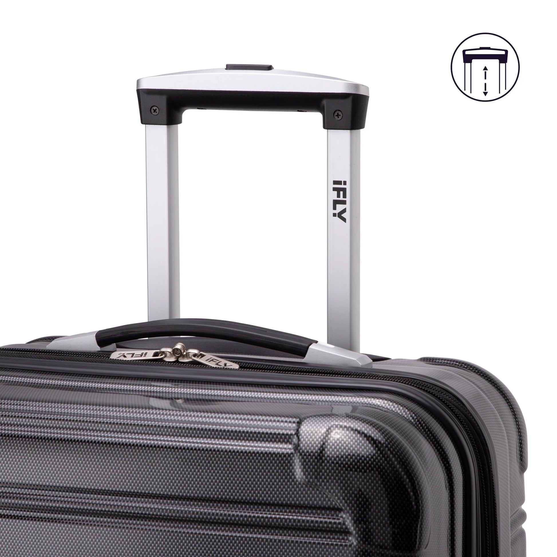 (3 Pack)  Hardside Fibertech Luggage 28" Checked Luggage, Black