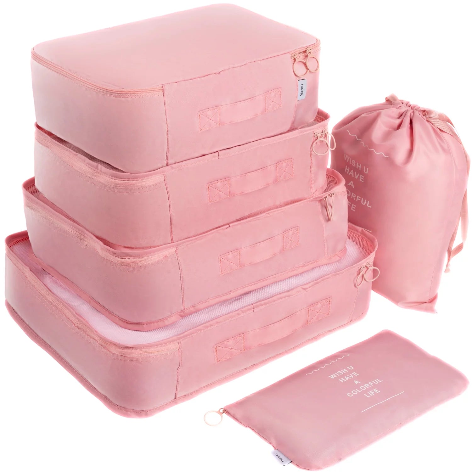 6 Set Packing Cubes, Travel Luggage Packing Organizers
