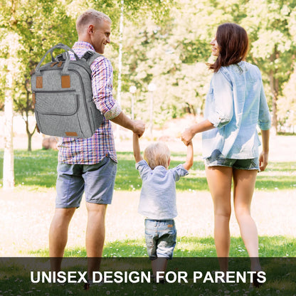 Diaper Bag Backpack, Baby Travel Bags for Boys Girls with Stroller Straps
