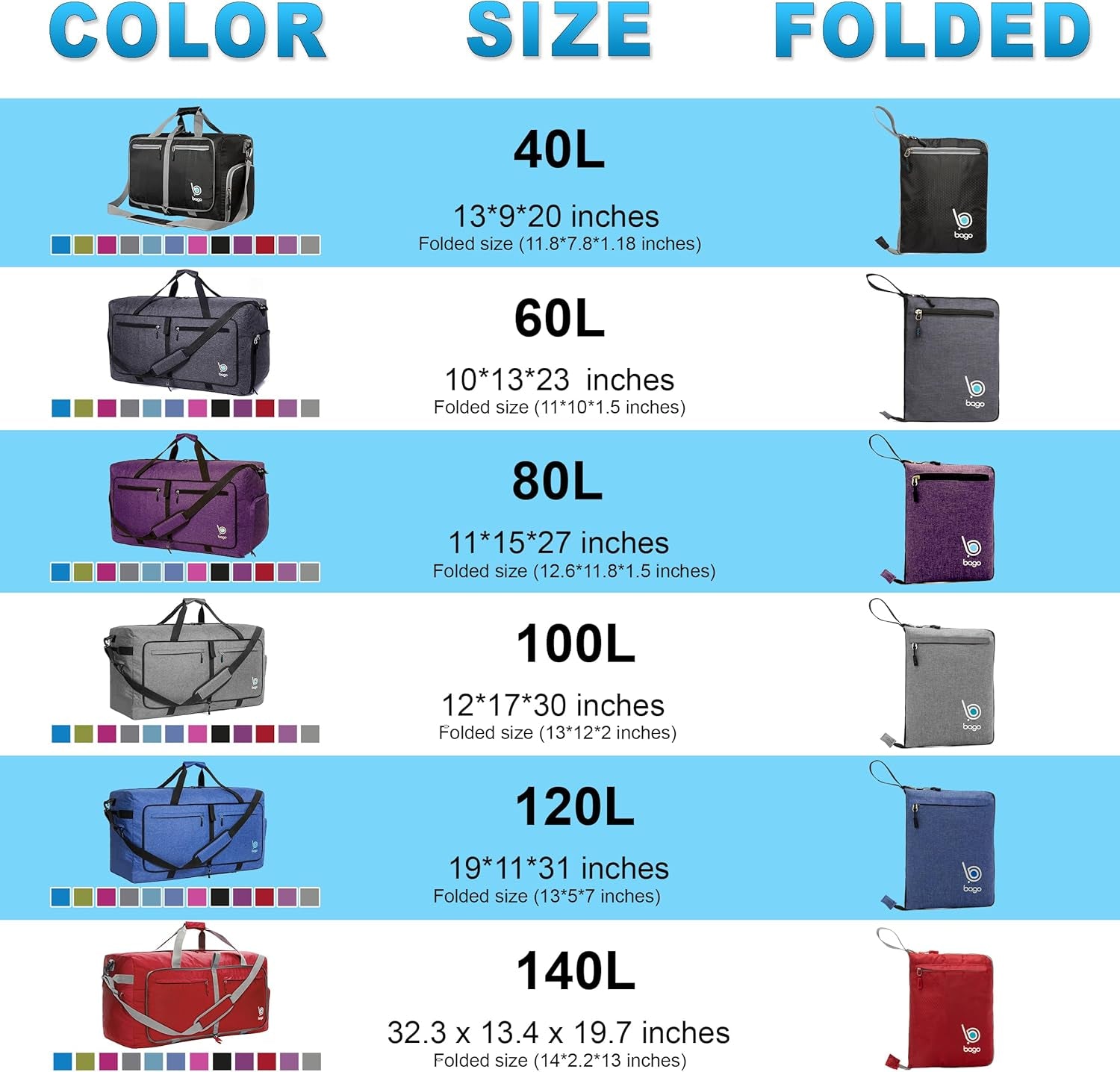 Large Foldable Duffel Bags for Traveling Women & Men - 80L Packable Duffle Bag for Travel with Shoe Compartment - Water Repellant, Heavy Duty, Lightweight Folding & Collapsible (Snowpink)