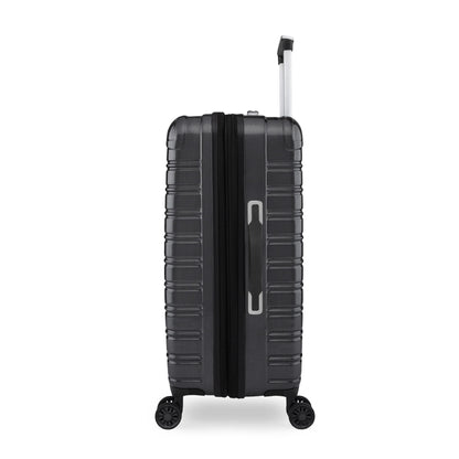 (3 Pack)  Hardside Fibertech Luggage 28" Checked Luggage, Black