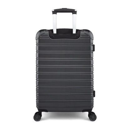 (3 Pack)  Hardside Fibertech Luggage 28" Checked Luggage, Black