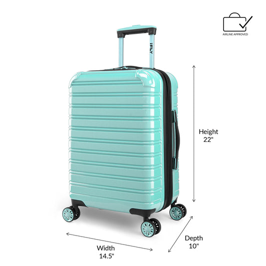 Hardside Fibertech Luggage 20" Carry-On Luggage, Mint