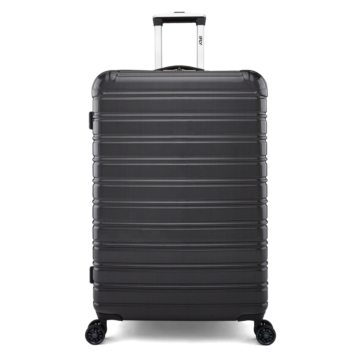 (3 Pack)  Hardside Fibertech Luggage 28" Checked Luggage, Black
