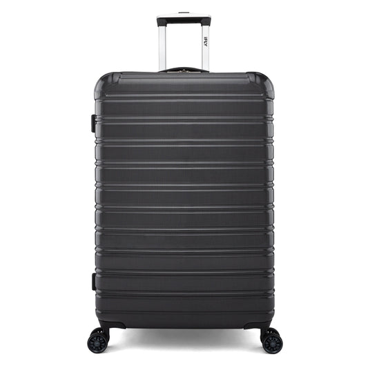 (3 Pack)  Hardside Fibertech Luggage 28" Checked Luggage, Black