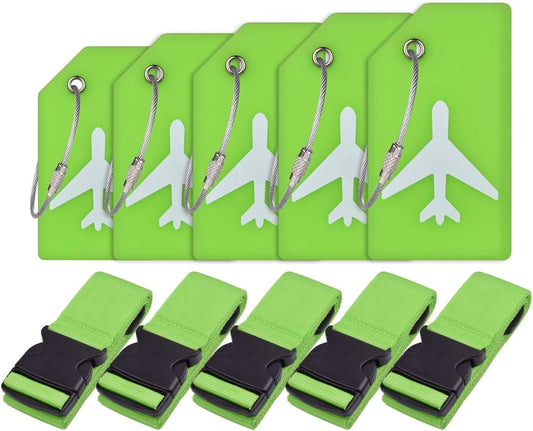 Travel Luggage Accessories-Adjustable Luggage Straps&Silicon Luggage Tags …